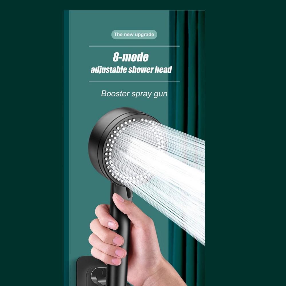 Kebidumei 8 режимов, водонепроницаемая насадка для душа высокого давления, портативные водосберегающие аксессуары для душа, душ для ванной комнаты, ключ с пробкой и переключателем