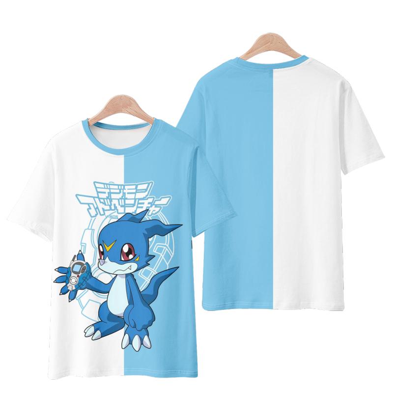 Аниме Digimon Adventure Футболки с 3D-печатью Летние Мужские Женские Повседневная Мода Большемерные Футболки с Коротким Рукавом Мужские Футболки Топы Одежда