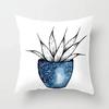 Watercolor Blue Cushion Cover Abstract Marble Geometric Pattern Sofa Pillowcase Bedroom Home Decor Car Office Decorative 45x45cm