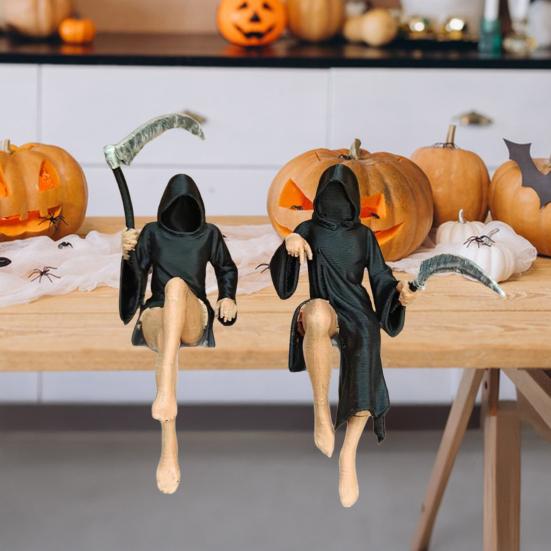 Готическая настольная скульптура Ручная работа Художественные украшения Таинственная фэнтезийная фигура Тема Хэллоуина Садовое украшение для полки