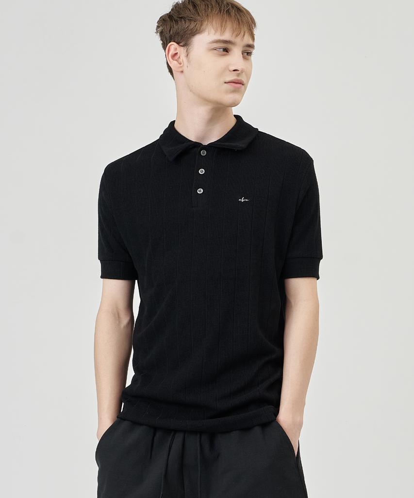 THE-ABON Vega Spandex Polo Shirt Ivory