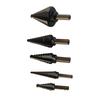 5pcs Step Drill Bit Set with Center Punch High Speed Steel Step Drill Bit for Hole Drilling