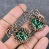 Зеленый Турмалин Ручная Работа Медная Проволока Оплетка Ювелирные Изделия Серьга 2.56" L4r86