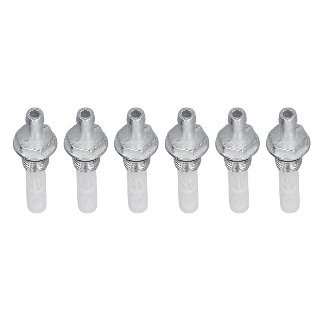 6Pcs Gas Tank Joint Filter Aluminum Alloy Oil Tank Joint Filter Replacement for Gx120 Gx160 Gx200