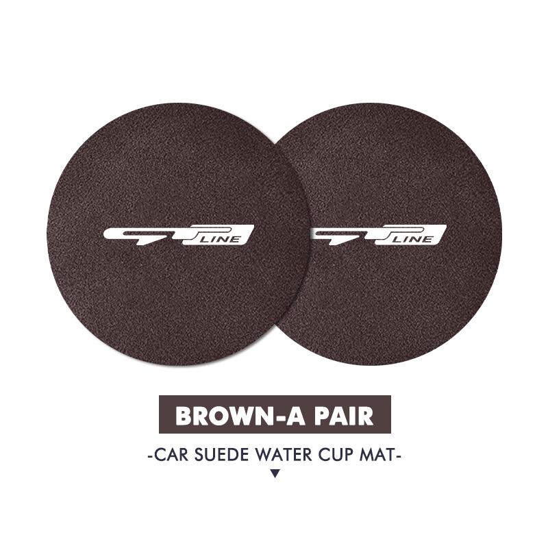 Car Anti Slip Mat Coaster Water Cup Slot Decorate Accessories For KIA gt gtline Xline ceed Forte RIO STINGER Seltos K3 K4