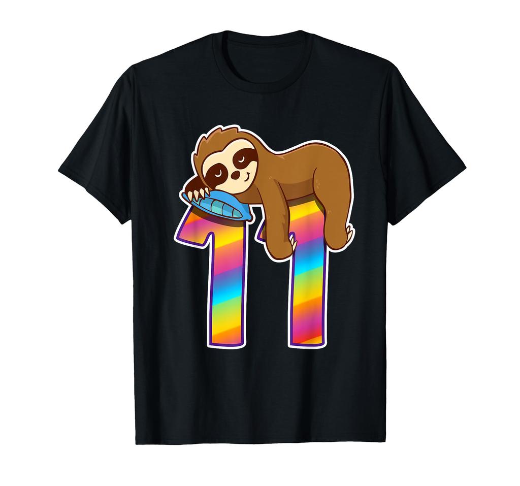 Sloth Gift 11 Year Old GirlBoy Birthday Gift T-Shirt