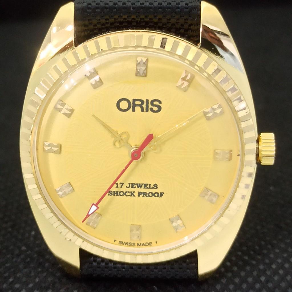 ВИНТАЖНЫЕ ШВЕЙЦАРСКИЕ МУЖСКИЕ НАРУЧНЫЕ ЖЕЛТЫЕ ЧАСЫ ORIS С РУЧНЫМ ПОДЗАВОДОМ REF 558c-a297218-1