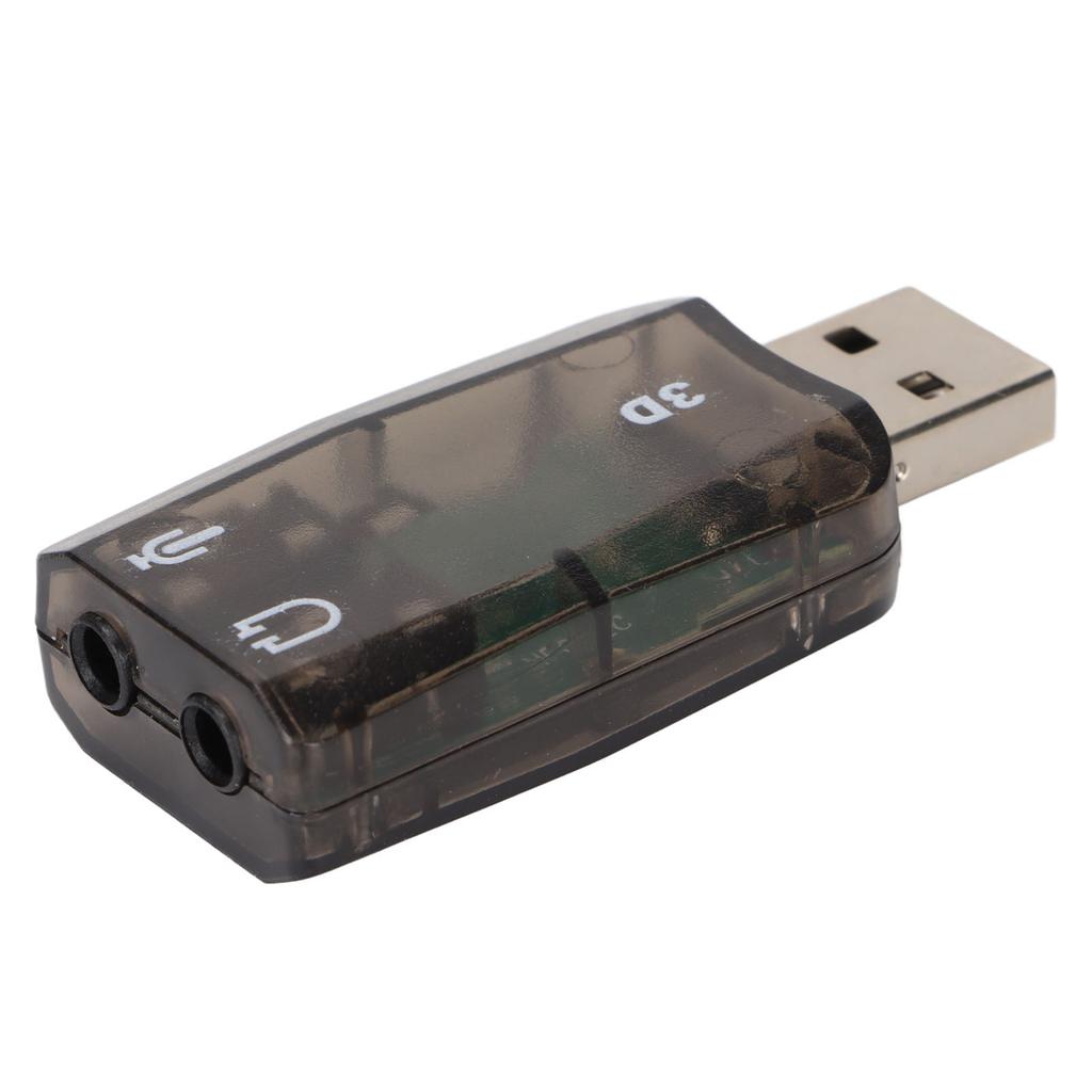 USB звуковая карта стерео виртуальный 5.1-канальный внешний звуковой адаптер с 3,5 мм разъемом для наушников и микрофоном
