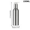 Empty Aluminium Pump Bottle 40-200ml Refillable Travel Container for Lotion Cream and Liquid Toiletries