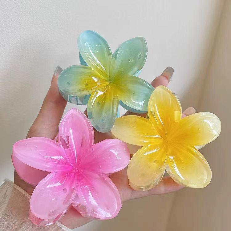 Очень большая заколка для волос в виде цветка феи для женщин - аксессуар для головного убора в виде акулы