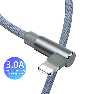 1, 2, 3 м, 90 градусов, USB-кабель для зарядного устройства для iPhone 11, 12, 13, 14 PRO Xs Max Xr X 8, 7, 6, 6S Plus, 5, 5S SE2020, шнур для iPad, длинный, короткий, для мобильного телефона