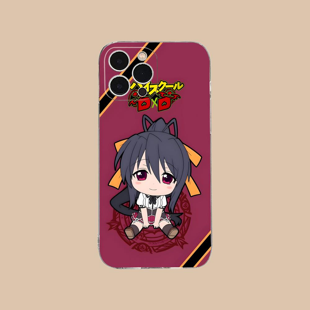 Чехол для телефона High School DXD Акено для iPhone 16 15 14 13 12 11 X XR XS 8 6 Pro Max Plus Mini Прозрачный Цветная Печать Роскошный Красивый