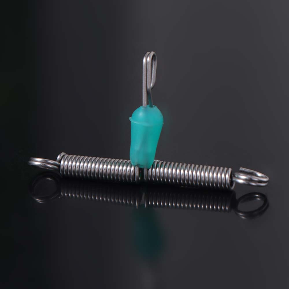 50pcs Bifurcation Spring Rope Swivel Double Hook Balance Rigs Hooks Fishing Line Space  Fishing Tool