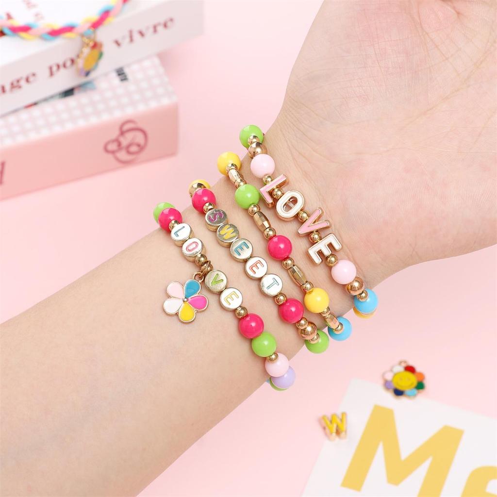 865Pcs Jewelry Kit Acrylic Beads for Bracelet Necklace Colorful DIY Accessories Jewelry Making