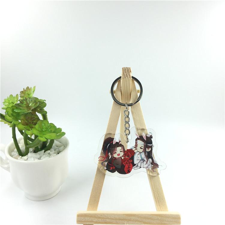 Аниме игры Вэй Усянь Лан Чжань персонаж мультфильма акриловый брелок металлическое кольцо автомобильная сумка украшение для ключей аксессуар подарок аниме подарки кулон