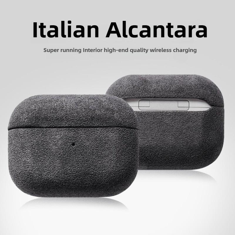 Роскошный чехол из алькантары для AirPods Pro 3(2025) Чехол из меха и кожи для беспроводных Bluetooth-наушников AirPods 4 и Pro2