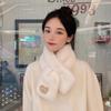 Korean Style Cute Little Bear Faux Rabbit Fur Scarf - Warm, Cozy & Cold-Resistant