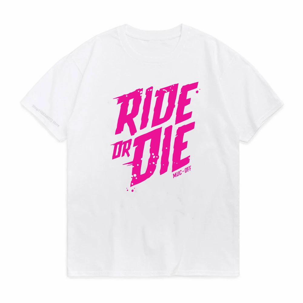 Футболка с принтом Ride Or Die Модная Винтажная Мягкий Топ С Принтом Графическая Футболка Для Повседневной Носки Одежда Повседневная Футболка Футболки С Коротким Рукавом