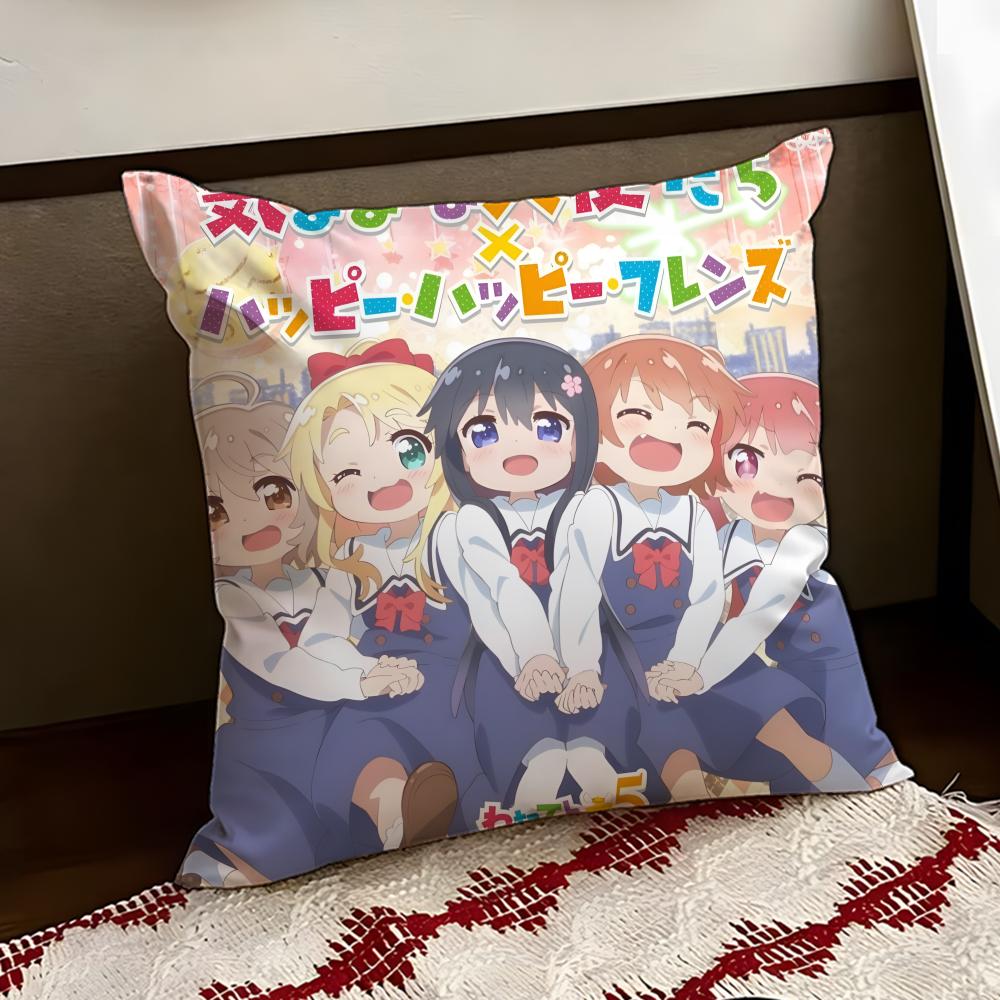 Аниме Милый WWataten Наволочка Двусторонняя Мягкая Прочная Подушка Чехол для Дома Автомобиля Многоцелевое Использование для Ежедневного Комфорта