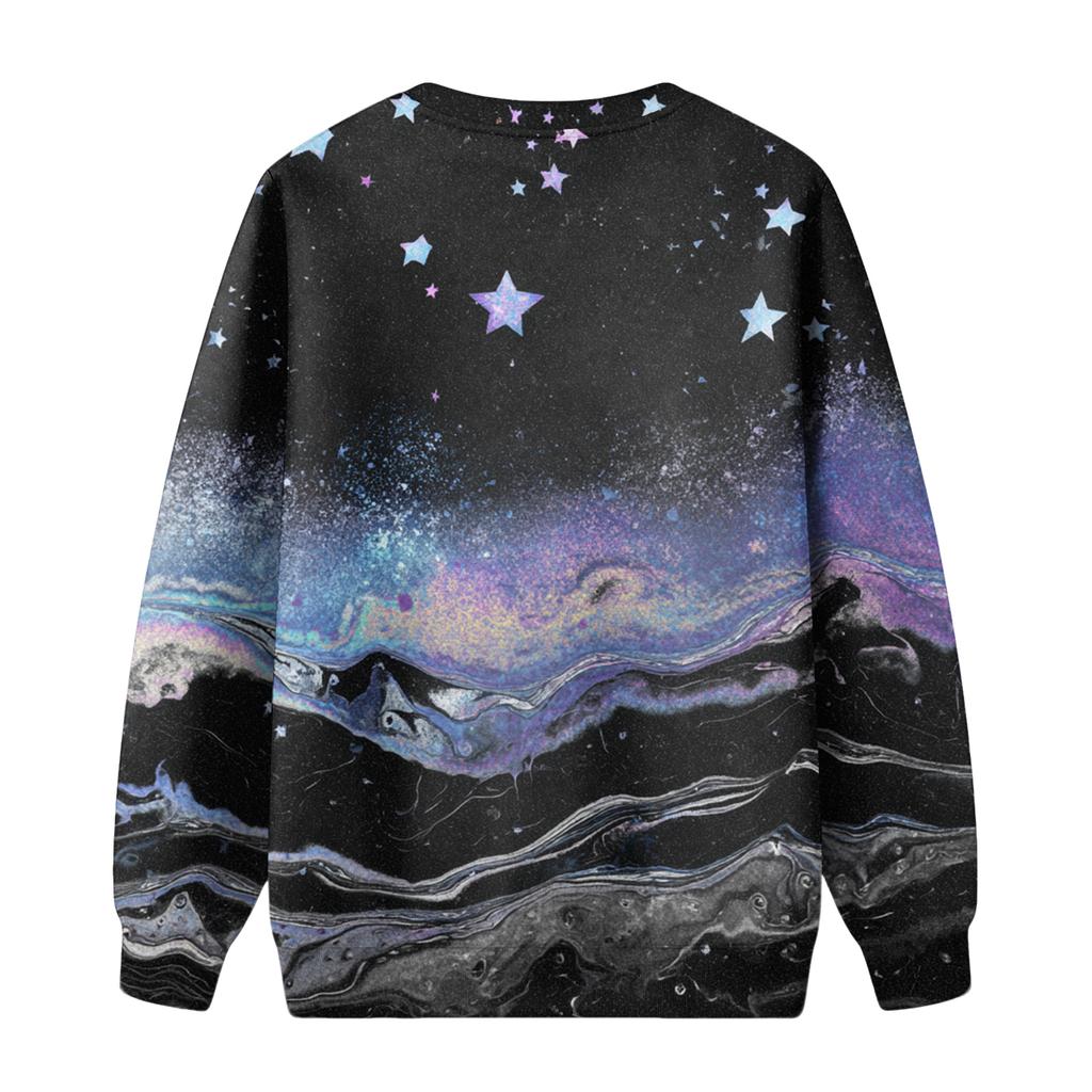 Мужская толстая теплая толстовка с флисовой подкладкой и круглым вырезом