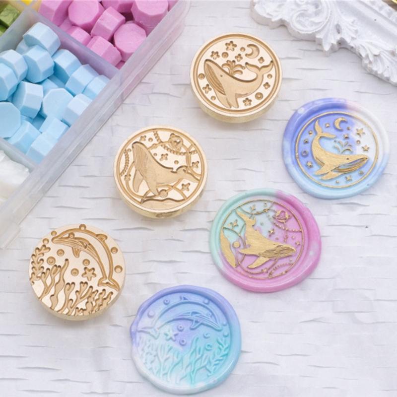 Голова восковой печати «Морское существо», Голова восковой печати из серии «Океан» для приглашений, писем, конвертов