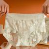 Lingerie Sexy Lace Underwear Women's Mid Waist Summer Lightweight Seamless Women's Underwear Mulberry Silk Antibacterial Breathable Crotch