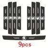 9PCS Car Door Sills Guards Stickers Film Anti Scratch Carbon Fiber Protector Scuff Pedal Cover Auto Accessories