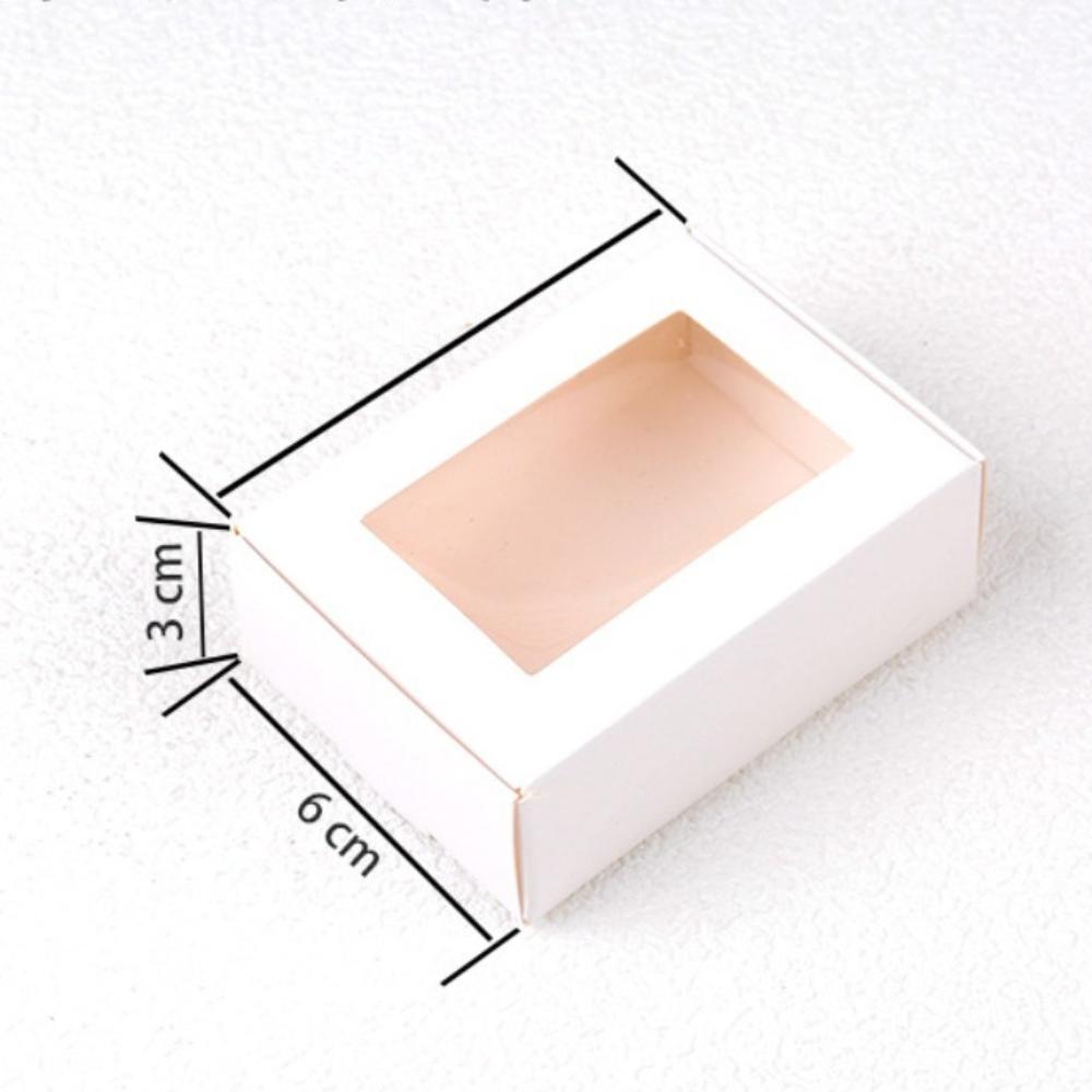 10/20Pcs Kraft Paper Candy Cake Boxes Square Handmade Soap Case Birthday Presents Packaging