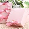 15pcs Mini Paper Gift Boxes with Bow Ribbon Elegant Pink Favor Bags for Weddings Valentine's Day Birthdays Candy Pouches Christmas