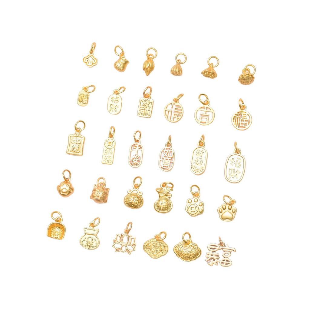 10 шт., сохраняющий цвет, древний песочно-золотой кулон в виде лотоса, сделай сам, браслет из бисера ручной работы, ювелирные изделия, аксессуары, кулон Guochao, золотой замок