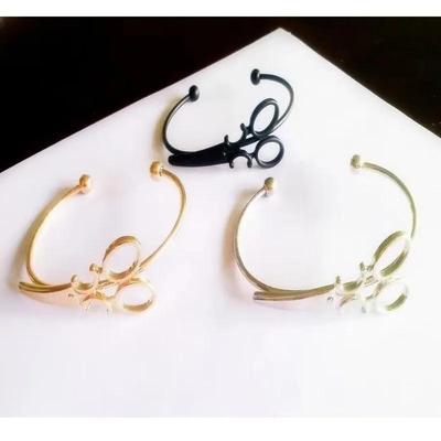 Модный и уникальный браслет из нержавеющей стали в форме ножниц, регулируемый браслет, парные украшения, винтажные аксессуары