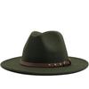 NEW Black/white Girl Wide Brim Simple Church Derby Top Hat Panama Solid Felt Fedoras Hat for Men Women Wool Jazz Cap