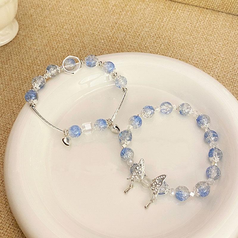 Новый модный дизайн, браслет-джокер с бабочкой и бисером, женский браслет