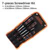 Tappped Screwdriver Set Chrome Vanadium Steel Effective Magnetic 4 Inch-8 Inch with Through Hole Phillips Slotted Types Household Hand Tools 7pcs/set