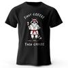 Мужская футболка с принтом "First Coffee" 100% хлопок Оверсайз Утренние графические футболки для женщин Летние топы Кафе Уличная одежда