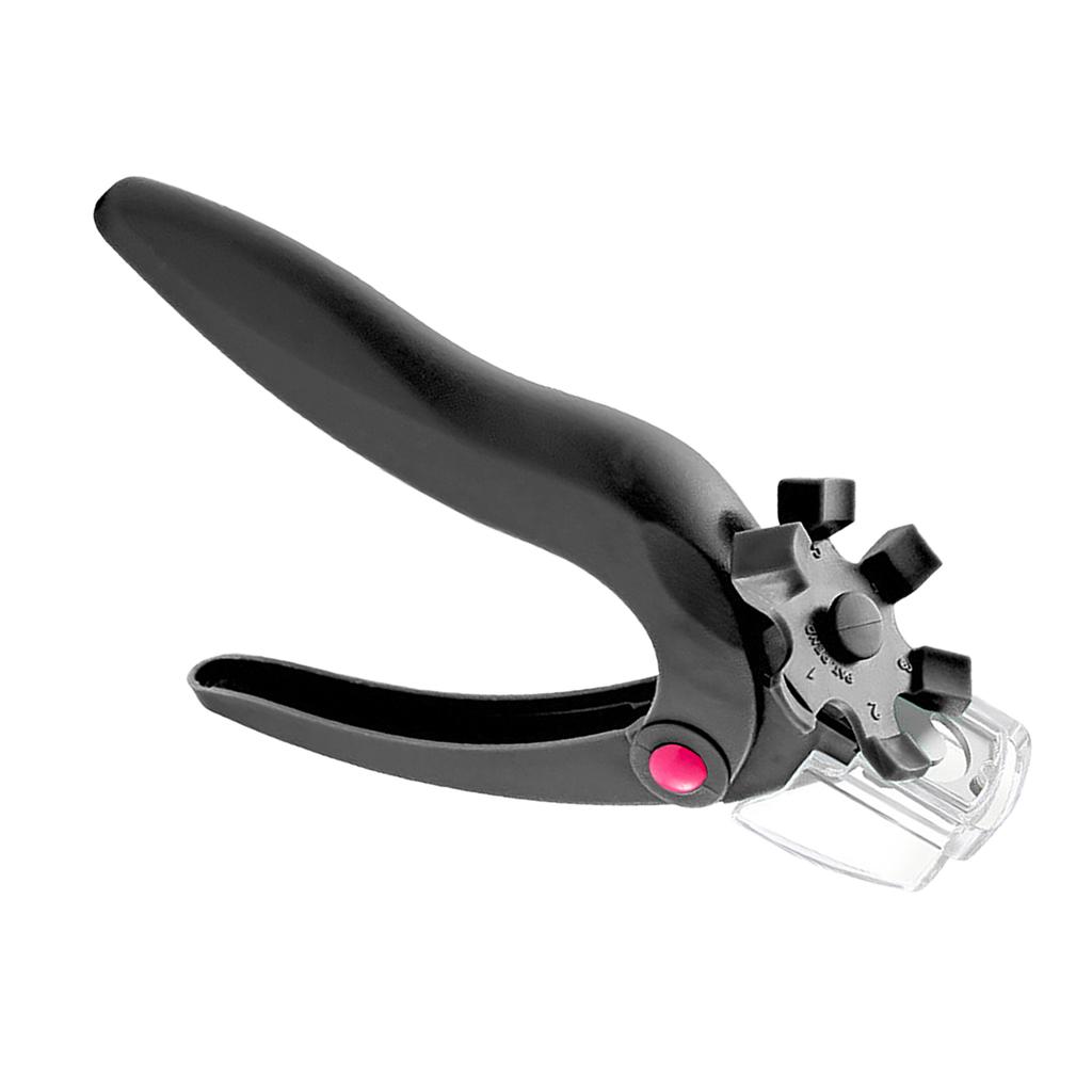 Adjustable Acrylic Nail Clippers with Sizer Professional Salon Stainless Steel Nail Tips Cutter Trimmer Black