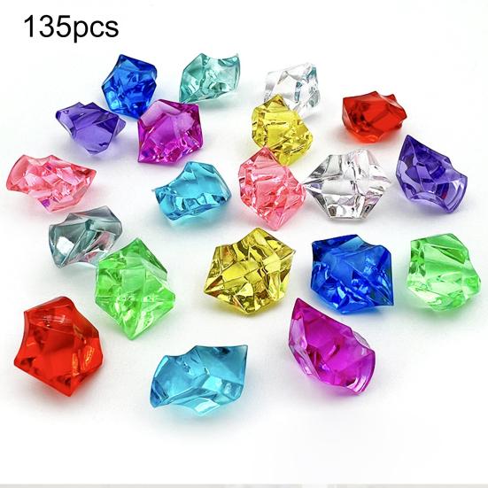 1 упаковка, сверкающий акриловый наполнитель для аквариума с драгоценными камнями, яркие полированные реалистичные наполнители для ваз неправильной формы, искусственные ледяные камни