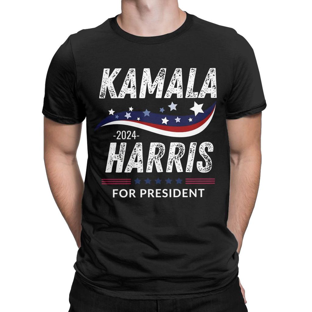 Kamala Harris President Election T Shirts Apparel for Men Women 100% Cotton Fun T-shirt Short Sleeve Tops Birthday Gift