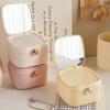 Jewelry Storage Box with Makeup Mirror Multi-compartments Double Layers Dustproof Multipurpose Earrings Necklace Bracelet Ring Organizer Holder