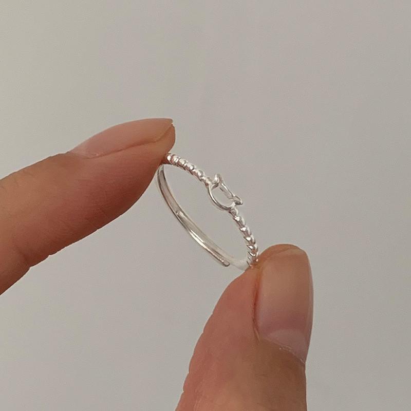 Уникальное геометрическое кольцо с жемчугом любви для женщин Высококачественная медь Регулируемый дизайн Стильные цвета для каждого случая