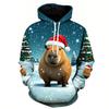 Harajuku Новые 3D-печатные милые животные Капибара толстовки для мужчин и женщин одежда смешные рождественские толстовки с капюшоном детские толстовки топ