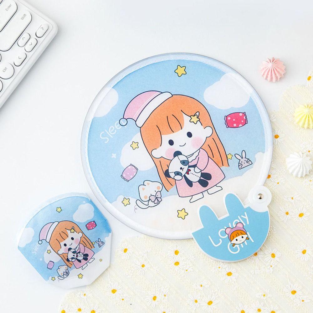 Пляжный газон Ручной веер Детский маленький веер Карманный маленький круглый веер Мини складной веер