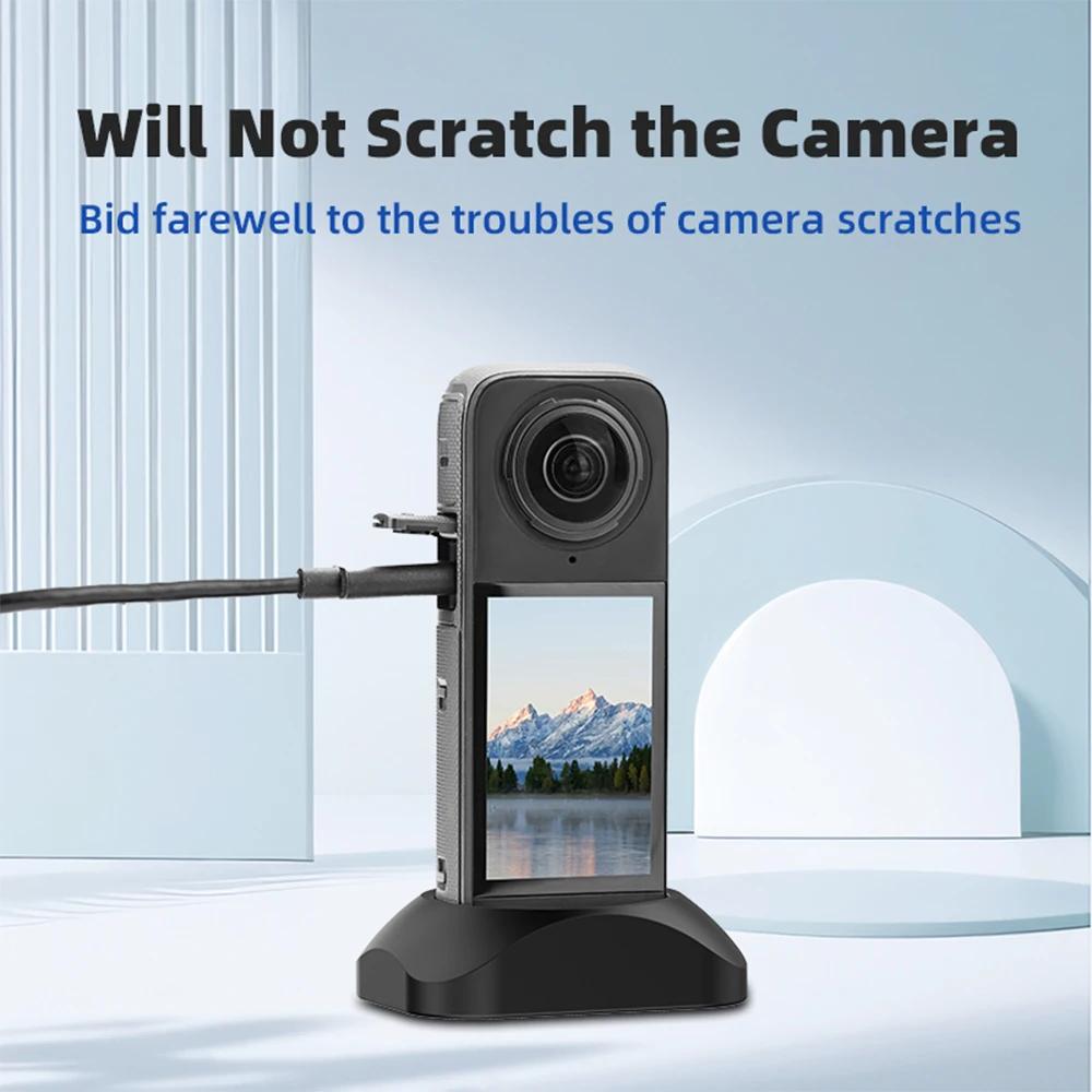 Silicone Desktop Base For Insta 360 X4 Protective Stand Base Holder IPX4 Desktop Support for Insta360 X4 Mount Camera Accessorie