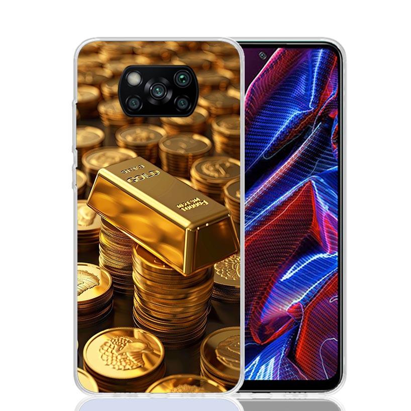 Fine Gold Pattern Printing Phone Case For Xiaomi Poco F7 Ultra X7 X6 Pro X5 Redmi 15 15C 13 13C 12 12C 10 10A 10C 9 9A 9C 9T She