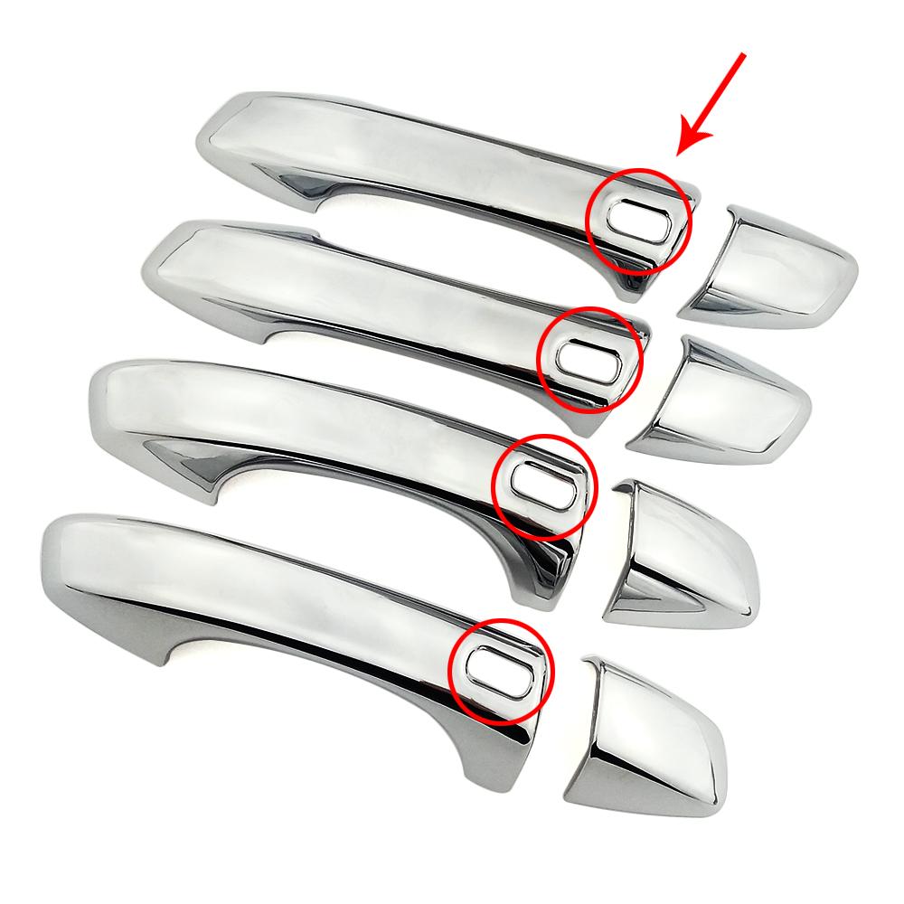 For Volkswagen VW T-ROC Atlas Teramont 2017- Door Handle Cover Carbon Fiber Color Modify Chrome Trim Protection