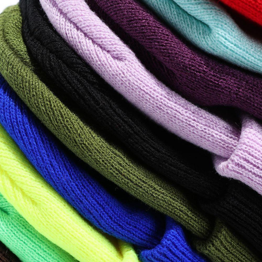 Ladies Casual Cap Solid Cute Winter Autumn Hats Knitted Beanies Warmer Bonnet Female Beanie Caps
