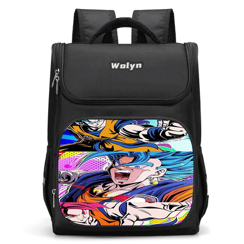 Spacious Dragon Ball Backpack For Kids Lightweight Oxford Cloth School Bag