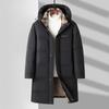 Autumn and Winter 90 Duck Down Warm Detachment Hat Long Middle-aged and Young People Business Down Casual Jacket