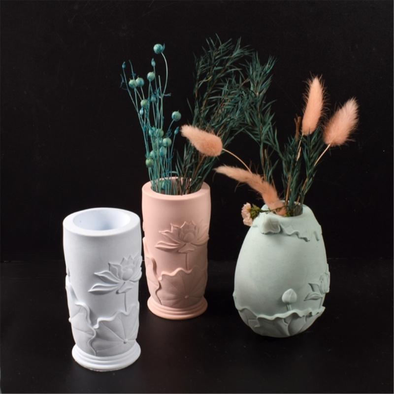 Flower Vase Planter Mold High Temperature Resistant Silicone Mould for Home Decoration Crafting Jewelry Accessories