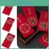 6 шт. Китайский Зодиак Тигр Новый Год CNY Анг Пао Золотой Ангпао Красный Конверт Пакет для Денег Искусно Сделано